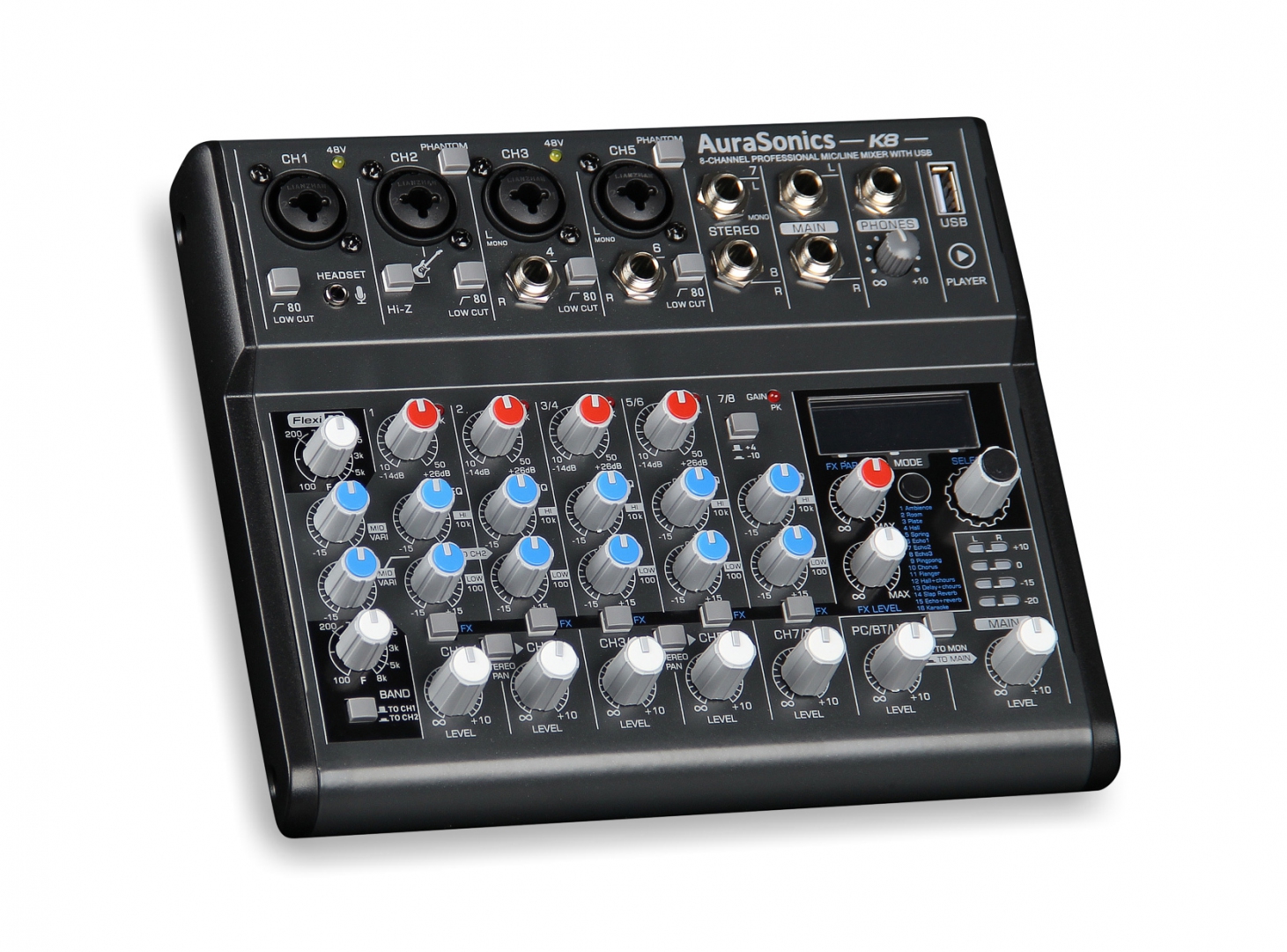 AuraSonics K8 компактный микшерный пульт в Железнодорожном
