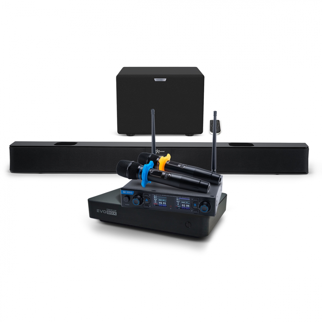 Hi-End караоке-система EVOBOX Premium + EvoSoundBar (саундбар с караоке) в Железнодорожном