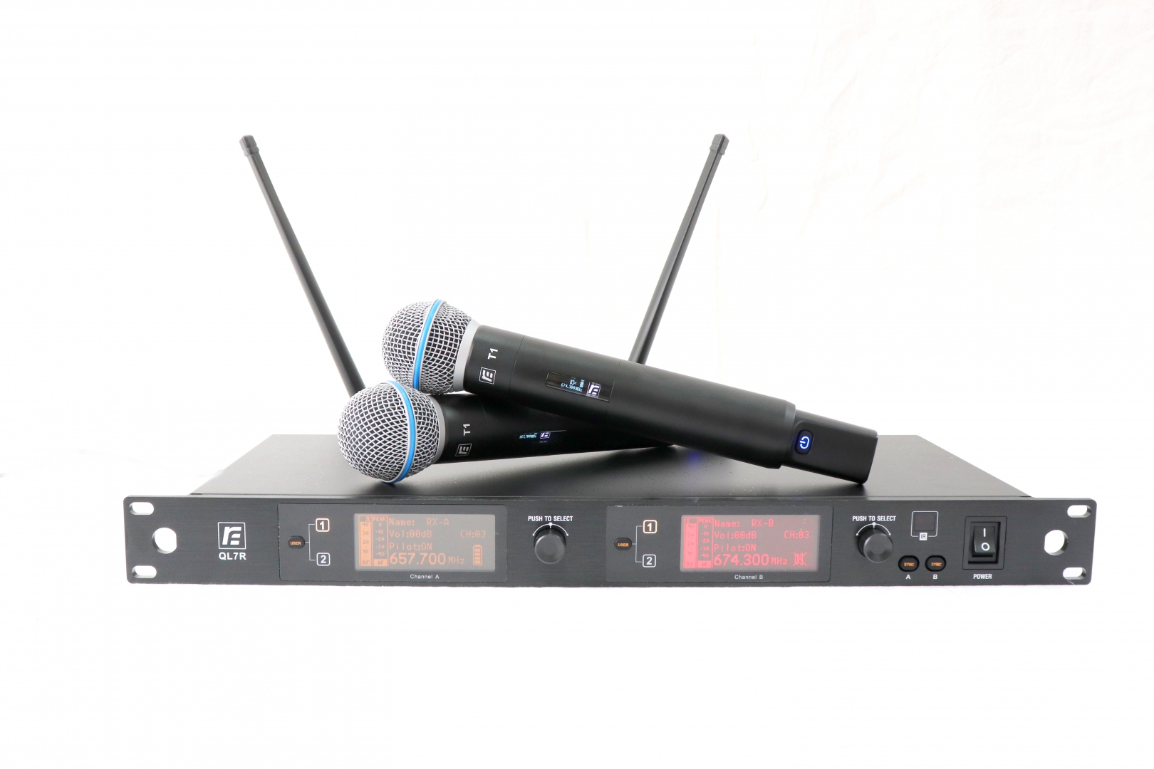 RFIntell QL7R/T1-A 651,800-683,400 МГц 2-канальная радиосистема с 2-мя ручными микрофонами в Железнодорожном