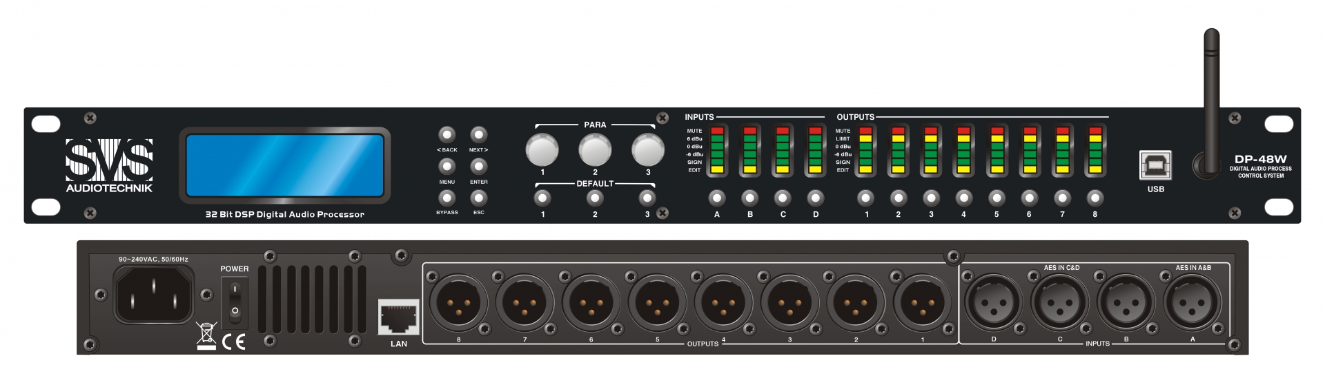 SVS Audiotechnik DP-48W Цифровой процессор: 4 входа 8 выходов в Железнодорожном