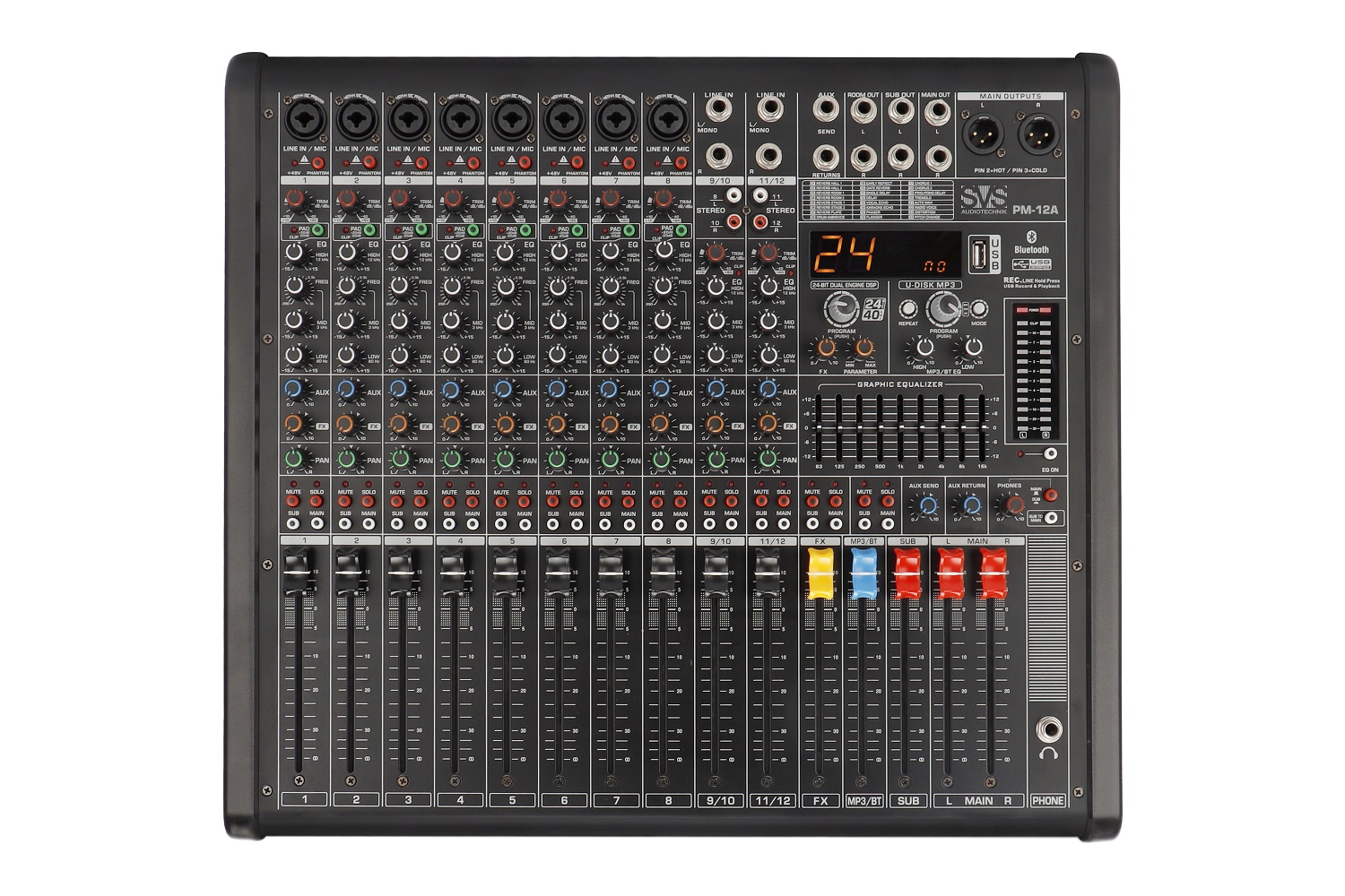 SVS Audiotechnik mixers PM-12A Активный аналоговый микшерный пульт, 12-канальный в Железнодорожном